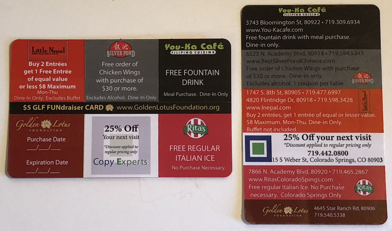 Featured image for “Discount Card 3: GLF Fundraiser”